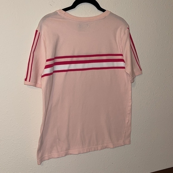 BDG Pink & Red White Stripes Sporty T Shirt Sz. L - Picture 5 of 10